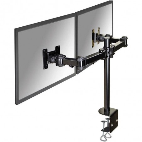 Vesa-brakett for 2 skjermer på en arm, Bordbrakett for 2 x TFT 12kg svingbar vesa 75 vesa 100