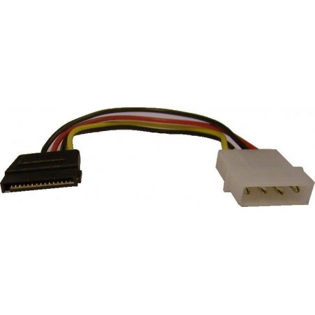SATA strømadapter 4-pinners MOLEX hann- til 15-pinners hannsata