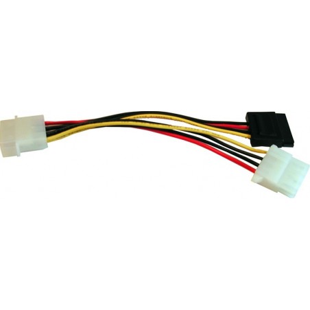 SATA Power Adapter Cable Molex for SATA, AT forsyning for 15 pin SATA-forsyning