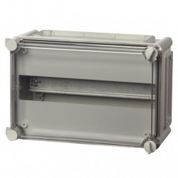 IP65 plasthus for montering på vegg, polykarbonat, DIN-skinne, 280 x 190 x 130 mm, -40 til + 120 ° C