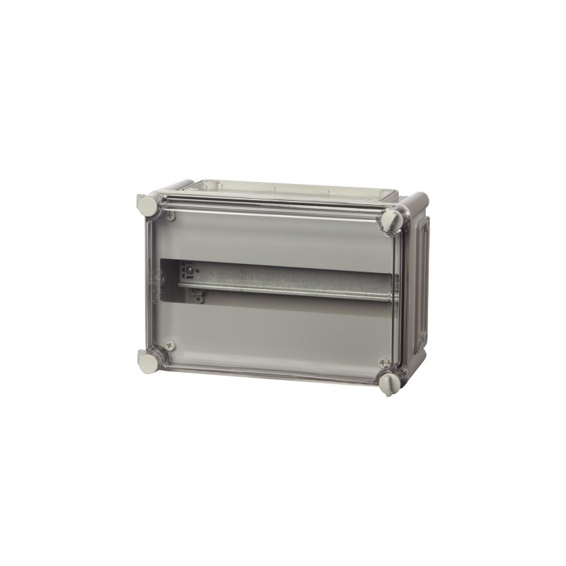 IP65 plasthus for montering på vegg, polykarbonat, DIN-skinne, 280 x 190 x 130 mm, -40 til + 120 ° C