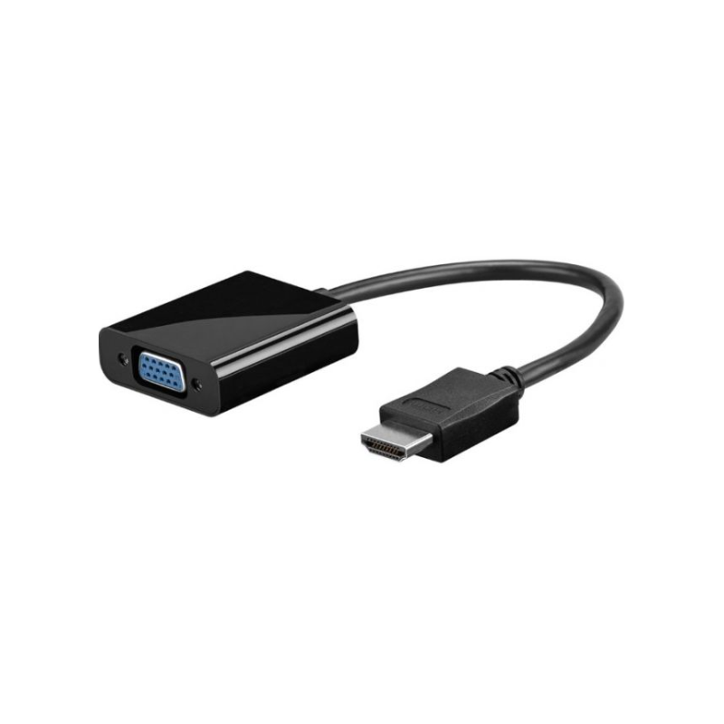 HDMI HD til VGA adapter omformer. HDMI hann, 20 cm kabel, VGA hunn