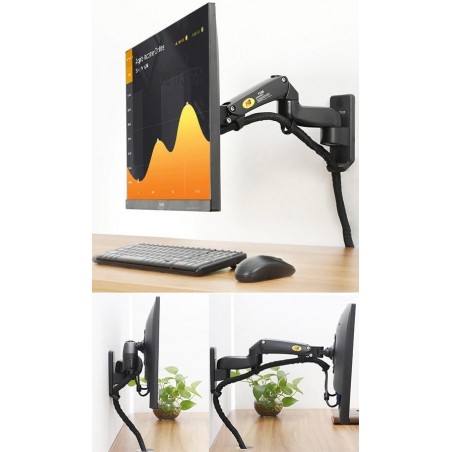 Full Motion Arm Veggbrakett for 17-27 TV-er/skjermer, VESA 75/100 mm
