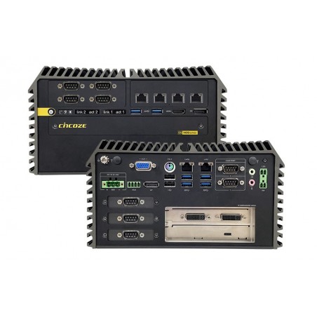 Robust, innebygd vifteløs PC med mulighet for dobbelt PCIe-utvidelse og Intel Core i9/i7/i5-prosessor