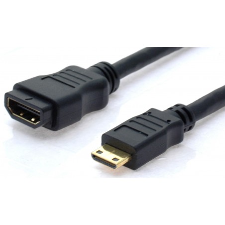 HDMI forlengerkabel - 4K - mini HDMI hann til HDMI hunn V1.4 - 2 meter